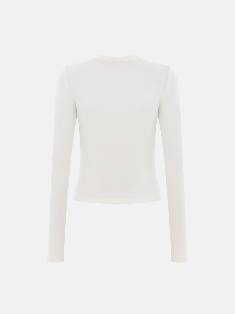 Einfarbiges Langarmshirt