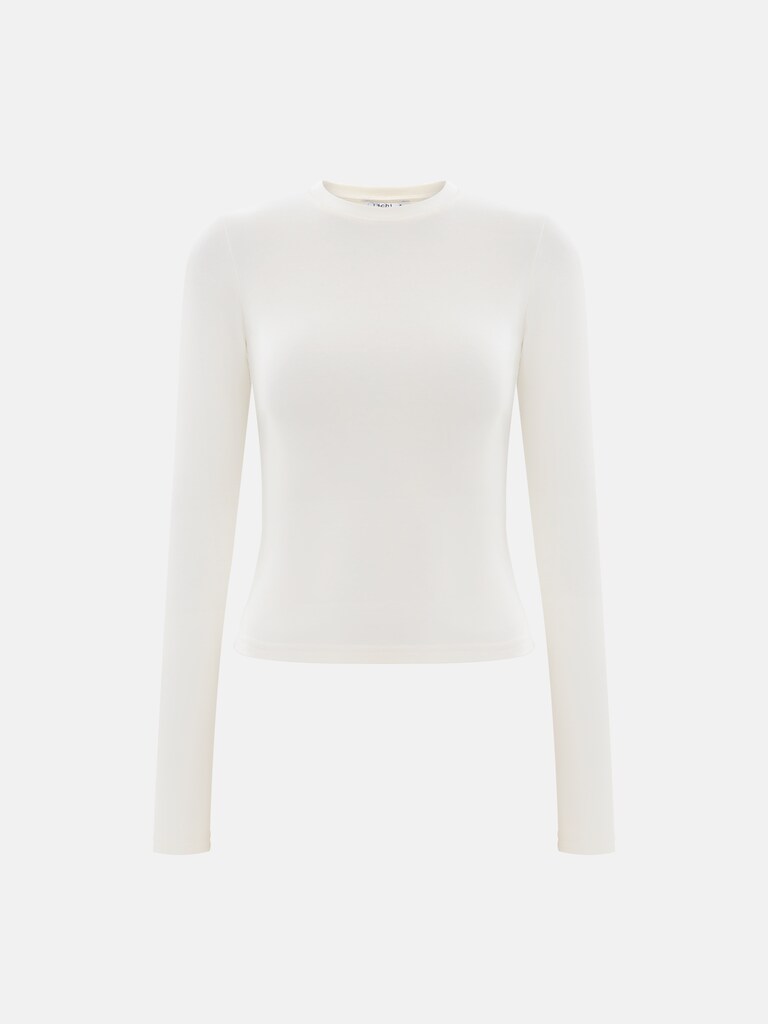 Einfarbiges Langarmshirt