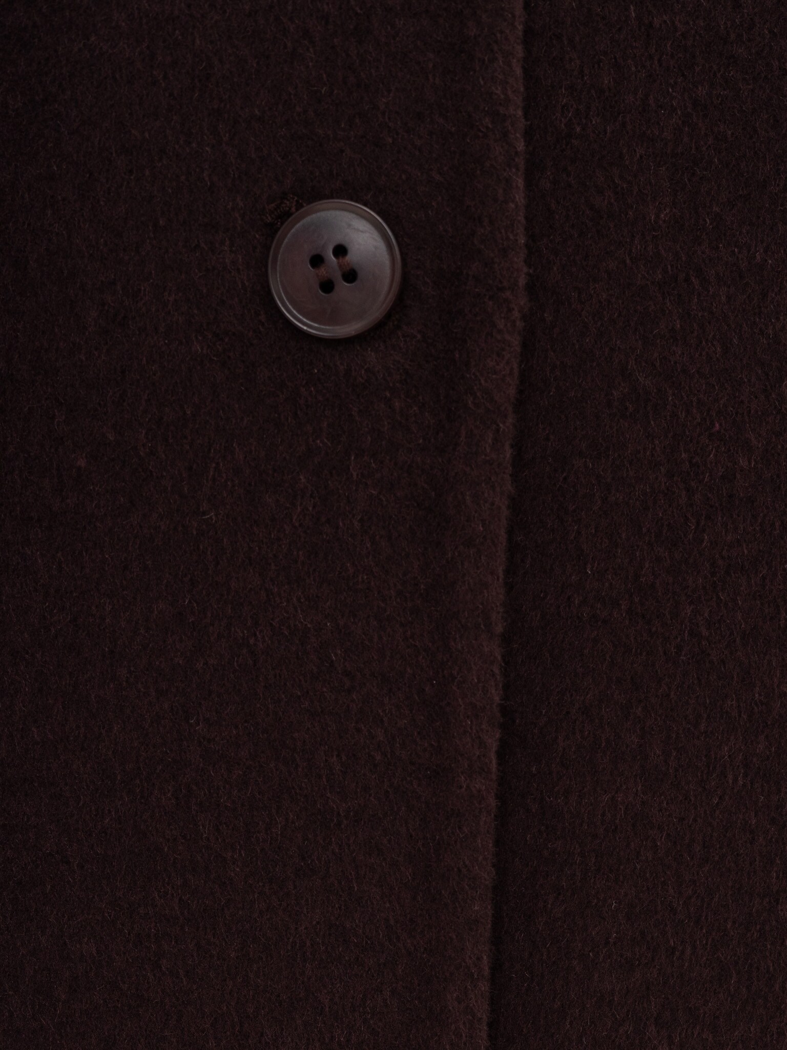 Straight woollen maxi coat with side slits