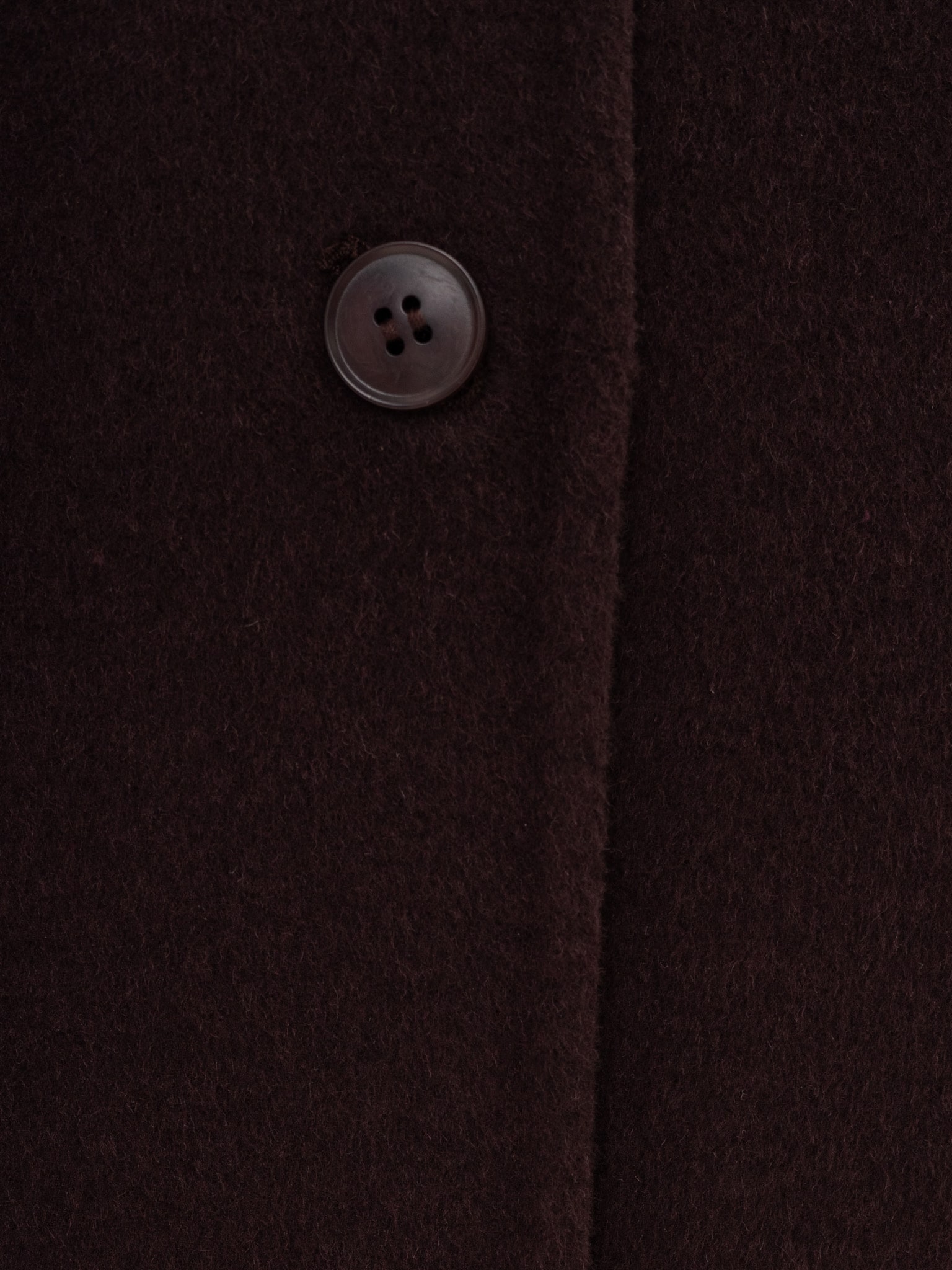 Straight woollen maxi coat with side slits