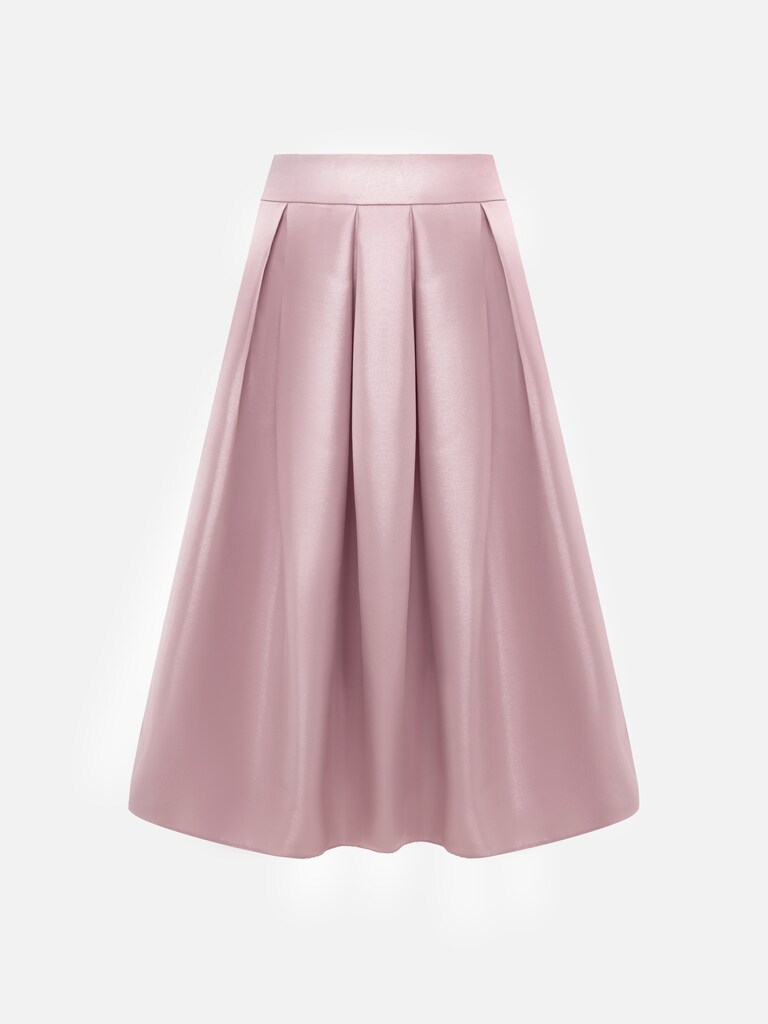 Flared maxi skirt with large pleats