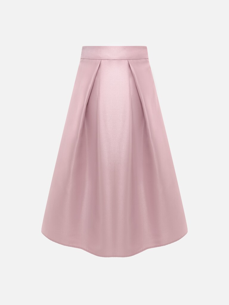 Flared maxi skirt with large pleats