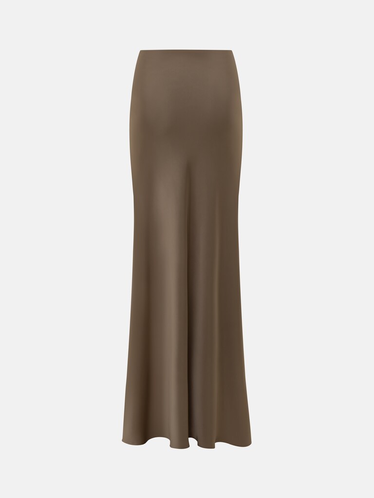 Flared floor length maxi skirt