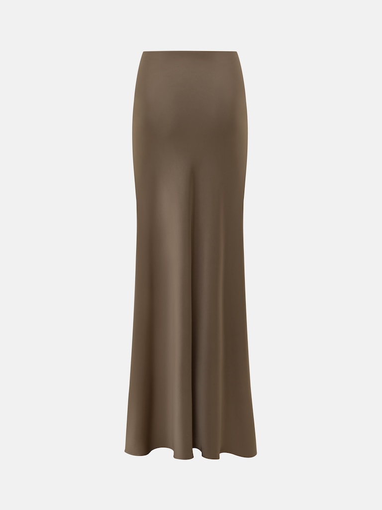 Flared floor length maxi skirt