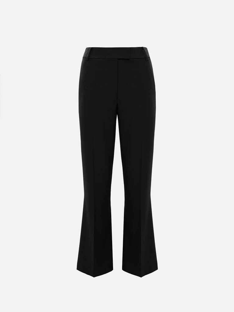 Flared trousers with creases