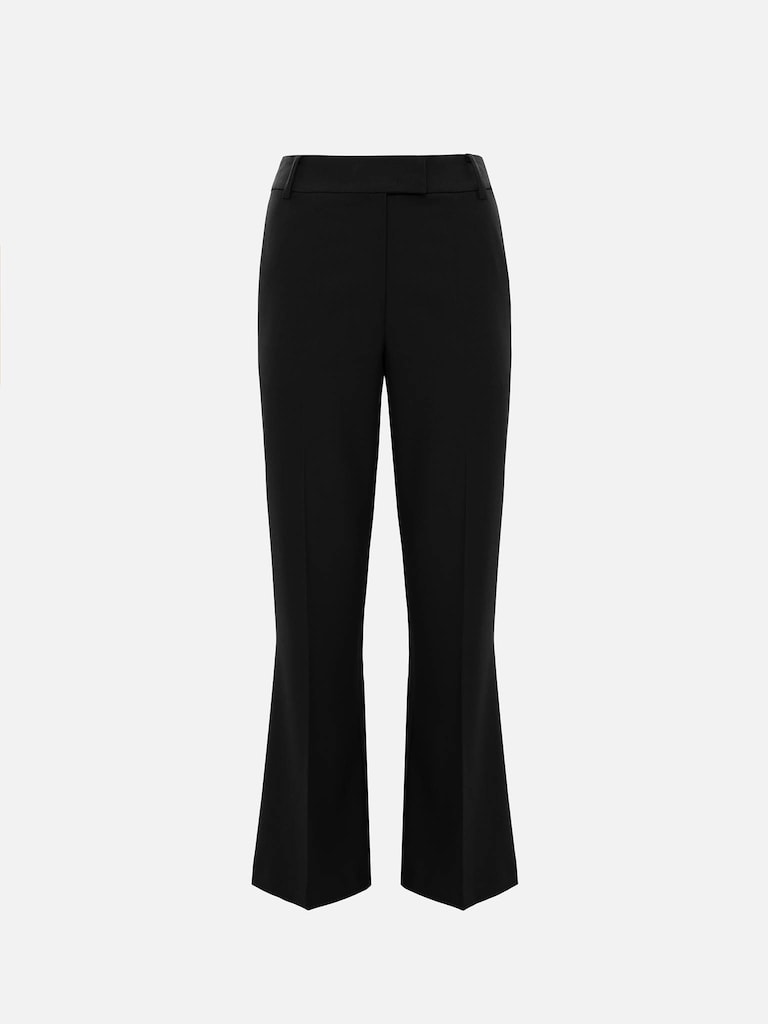Flared trousers with creases