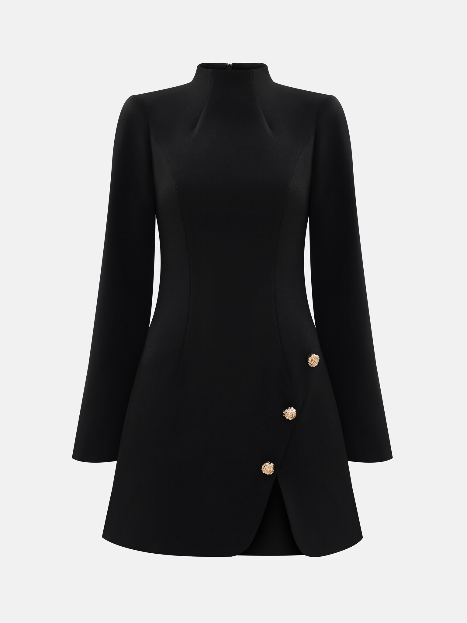 Mini robe fendue avec des boutons