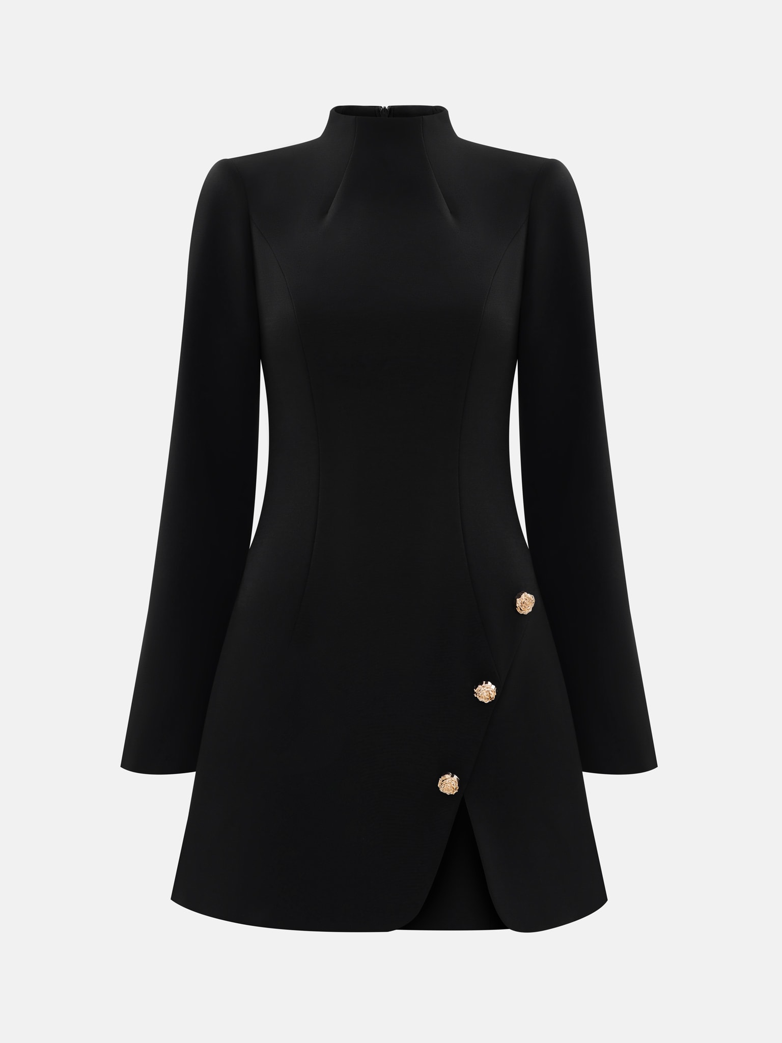 Mini robe fendue avec des boutons