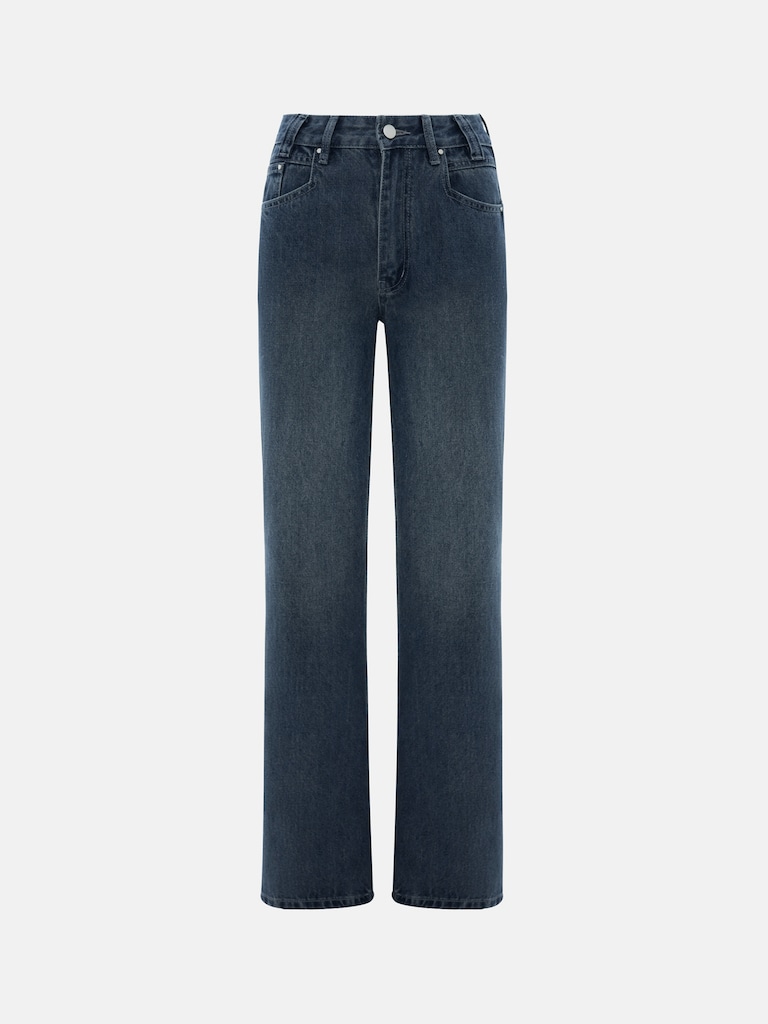 Flared mid-rise jeans
