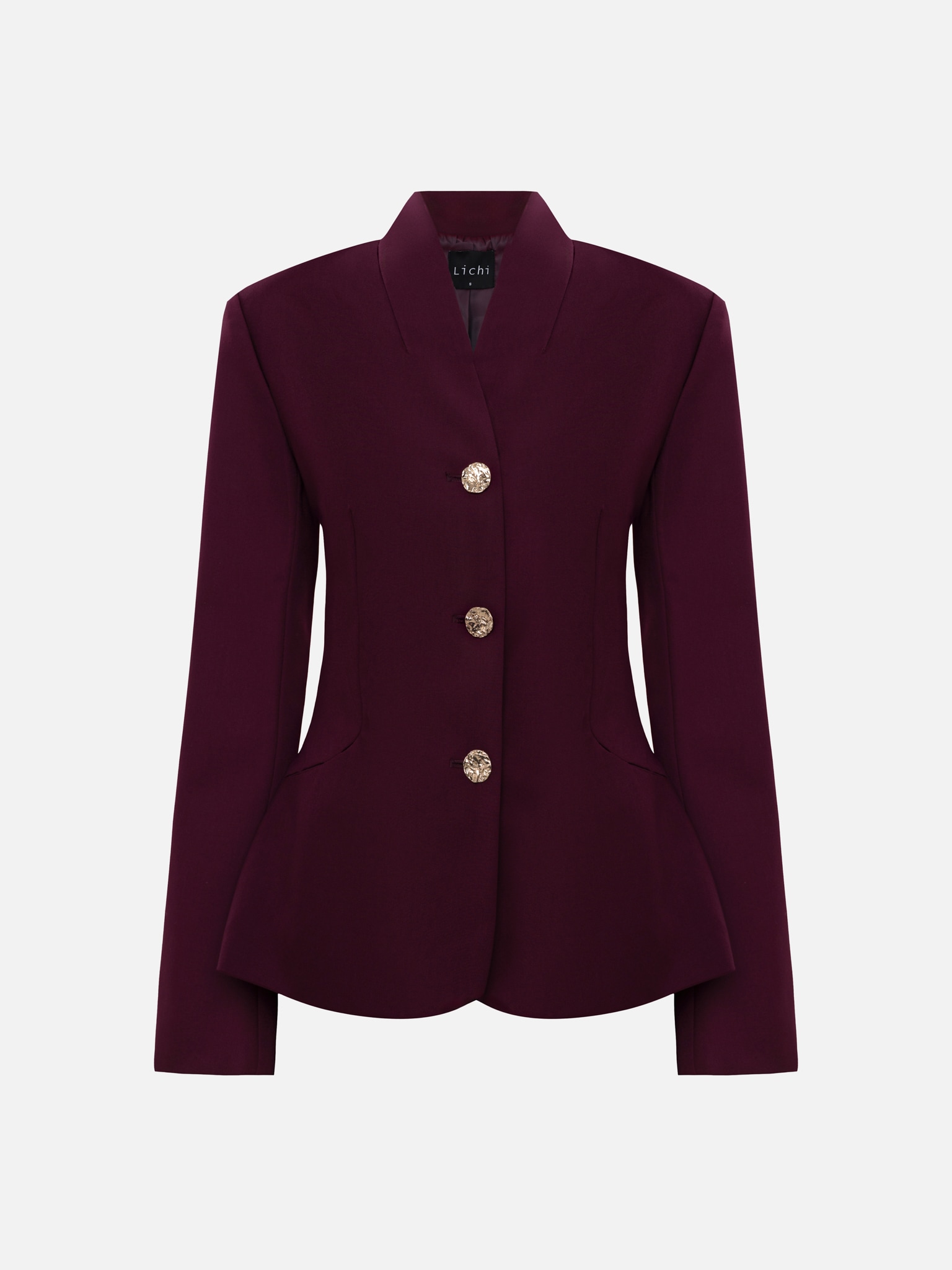 Однобортный жакет с крупными пуговицами