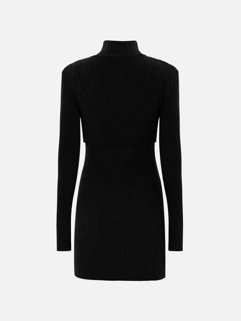 Mini jersey dress with tonal bolero