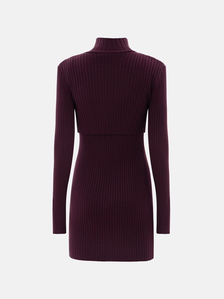 Mini jersey dress with tonal bolero