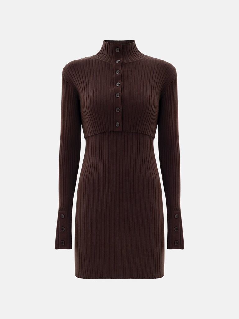 Mini jersey dress with tonal bolero