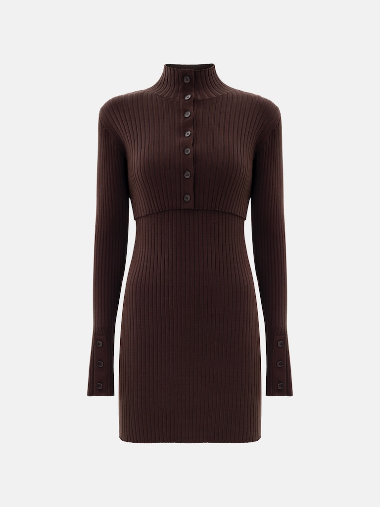 Трикотажное платье мини с болеро в тон