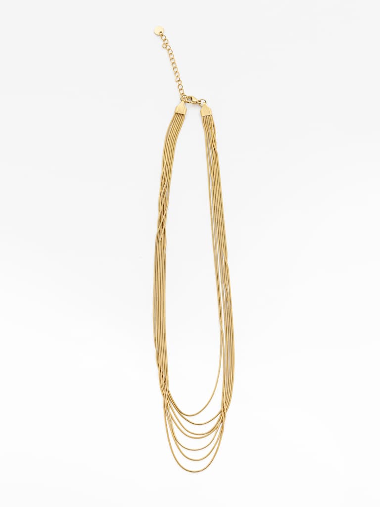 Mehrstufige Halskette aus feinen Ketten