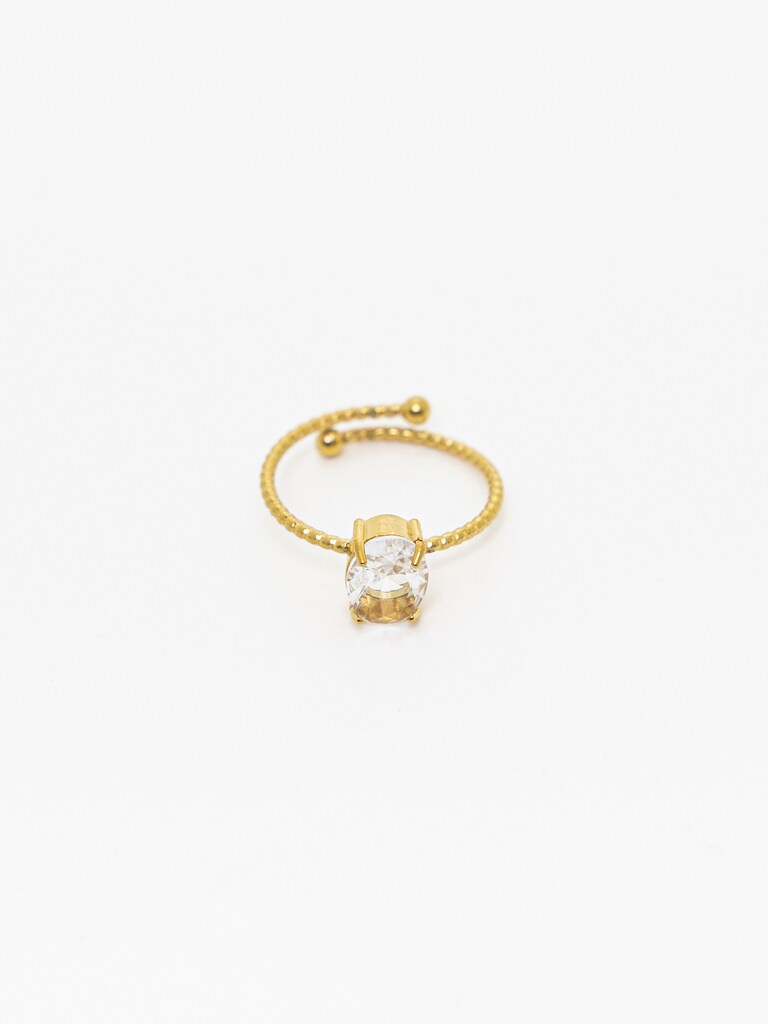 Schmaler Ring mit ovalem Stein