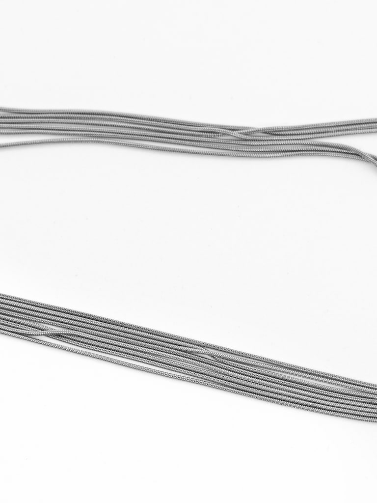 Multi-level necklace of fine chains