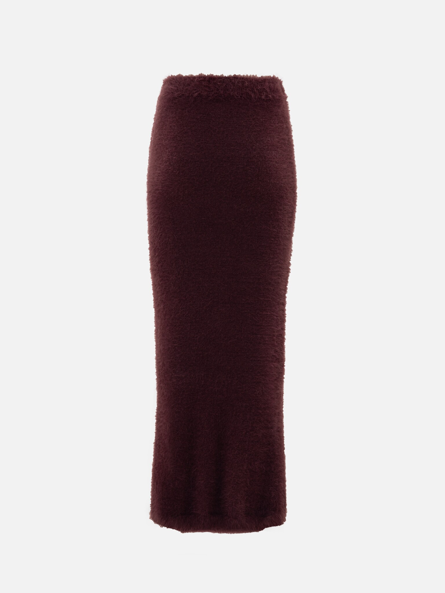 Fluffy knitted maxi skirt 