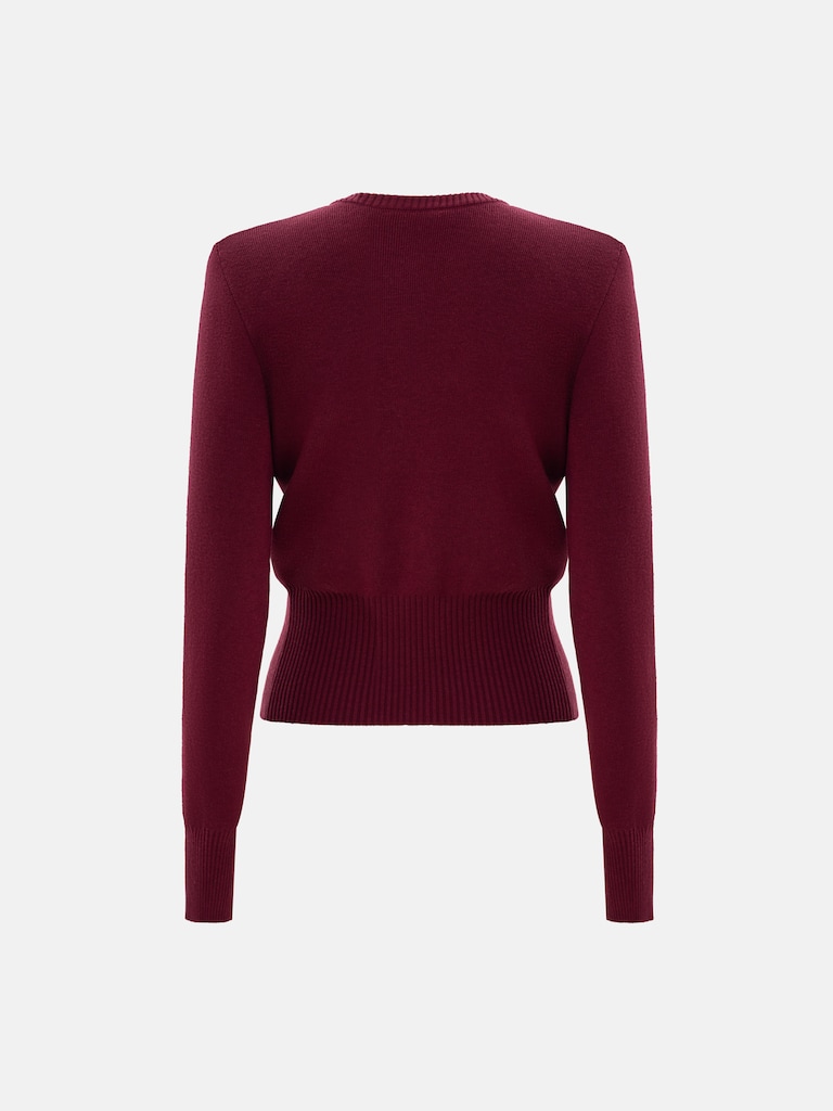 Knitted cardigan with golden buttons