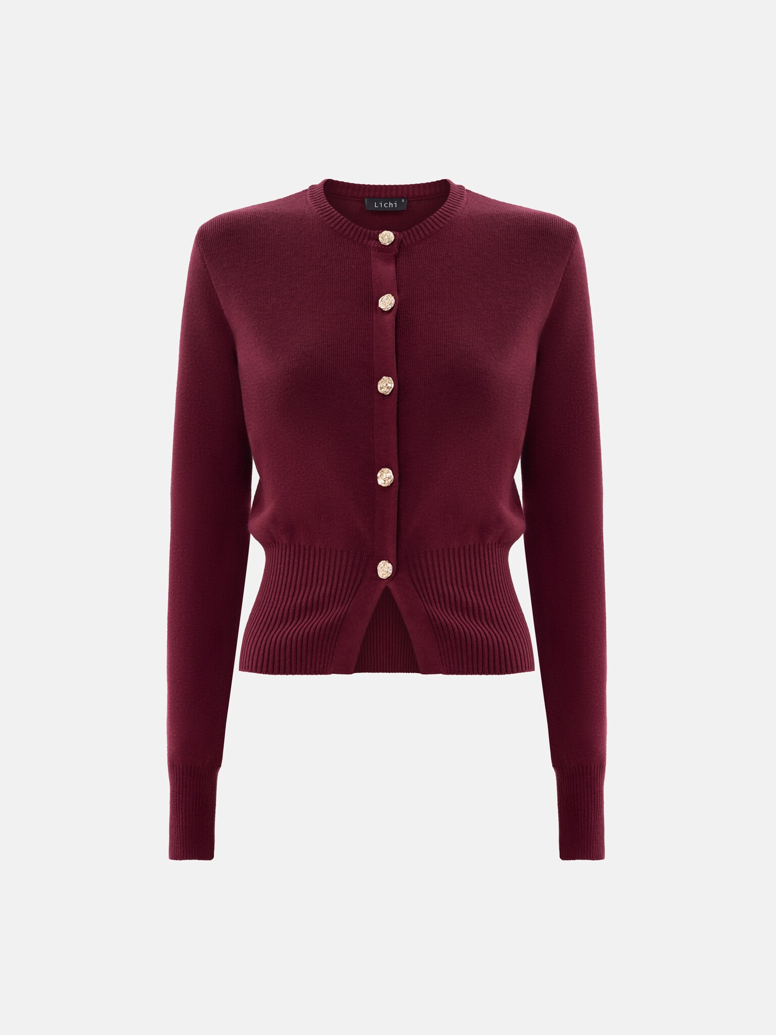GOLDEN BUTTON KNIT CARDIGAN