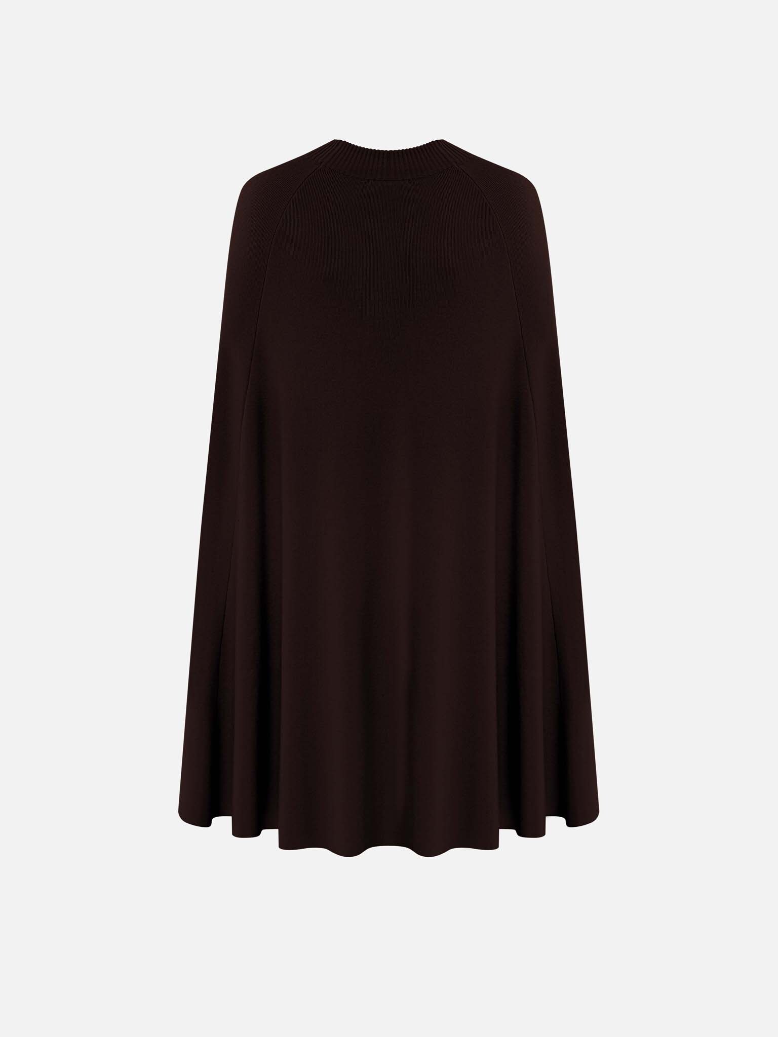 Viscose mini jersey dress with a train and matching belt