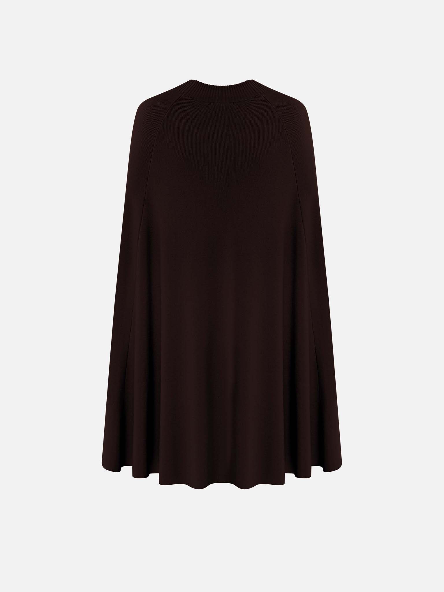 Viscose mini jersey dress with a train and matching belt