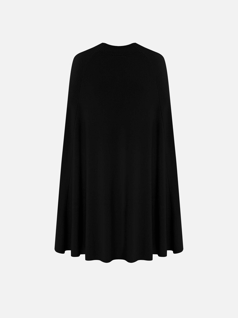 Viscose mini jersey dress with a train and matching belt