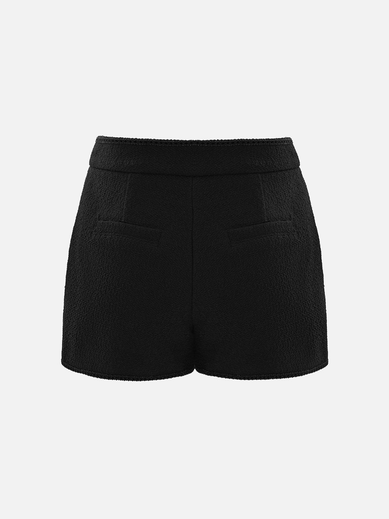 Textured mini shorts