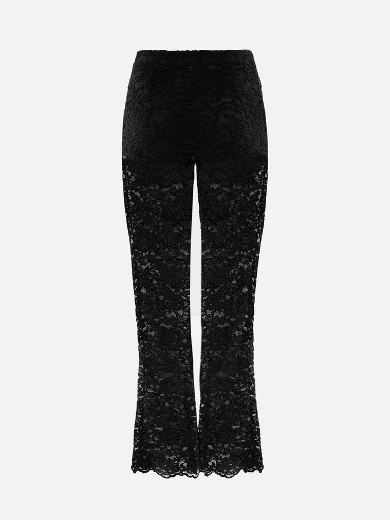 Guipure trousers with monochrome shorts