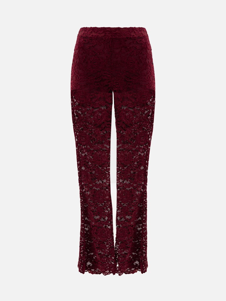 Guipure trousers with monochrome shorts