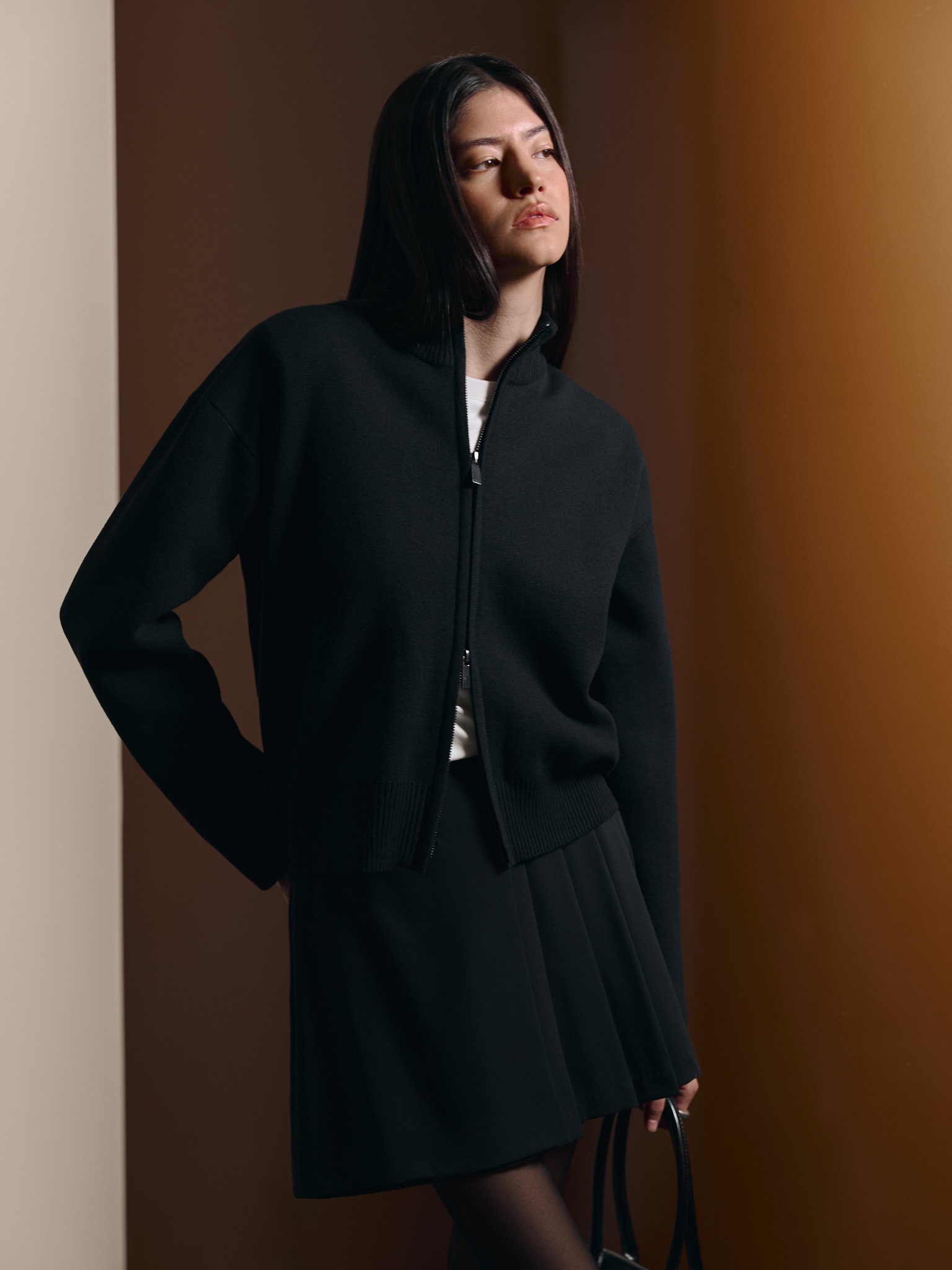 Кардиганы Lichi Свободный кардиган с застежкой на молнию