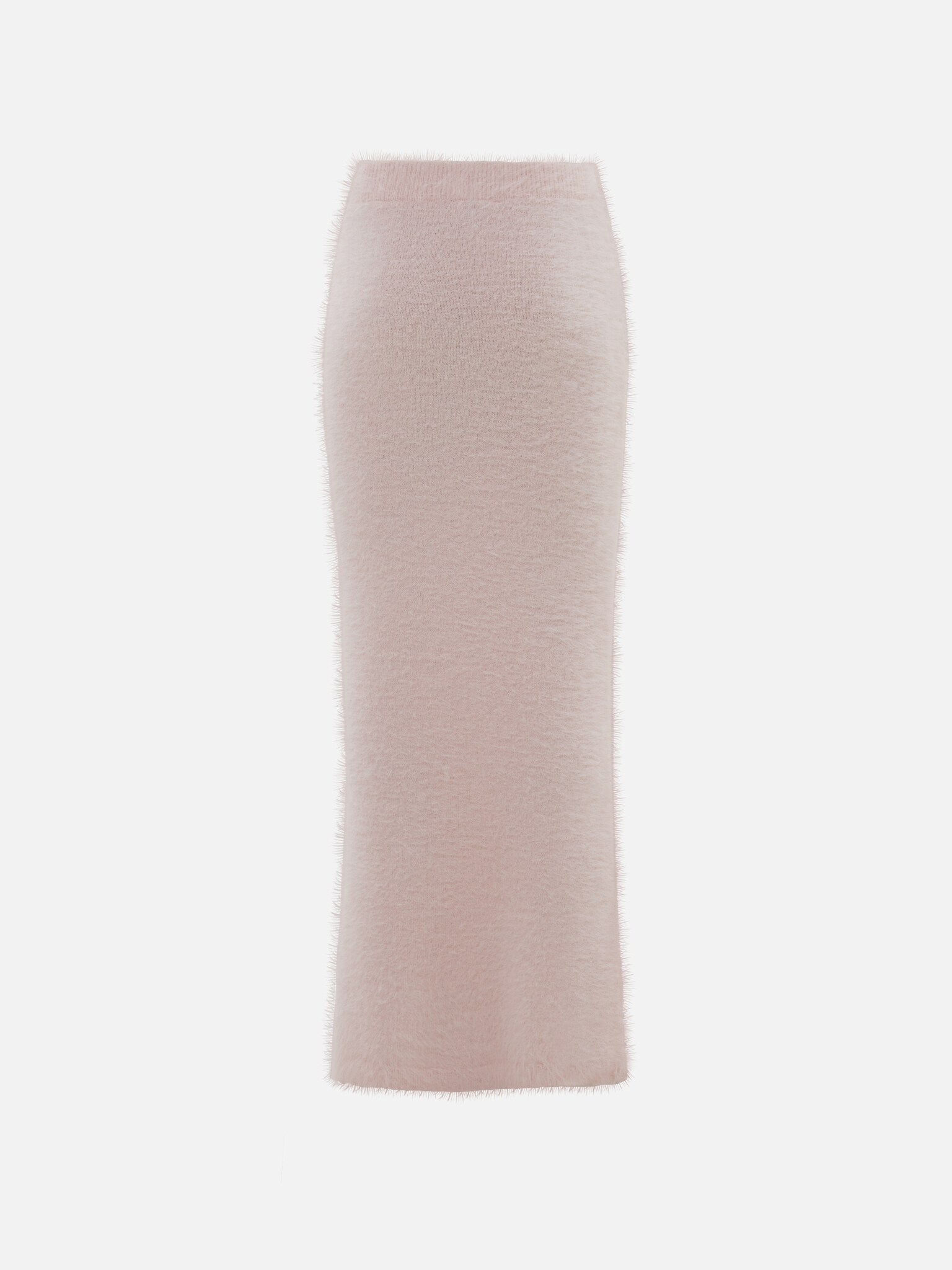 Fluffy knitted maxi skirt