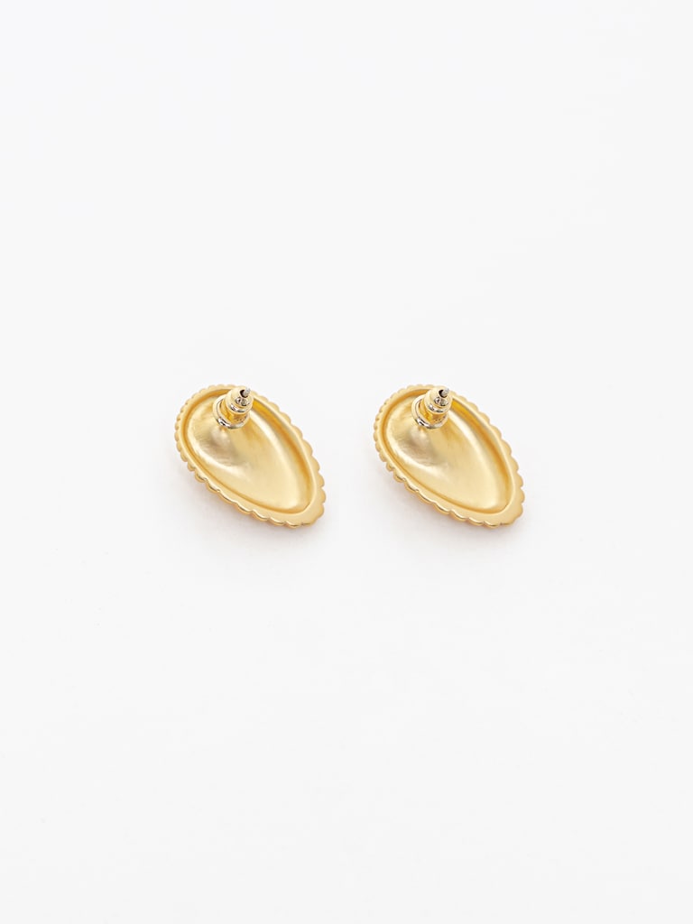 أقراط بيضاوية الشكل ذات نسيج مضلع