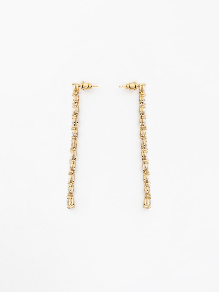 Длинные серьги из крупных кристаллов