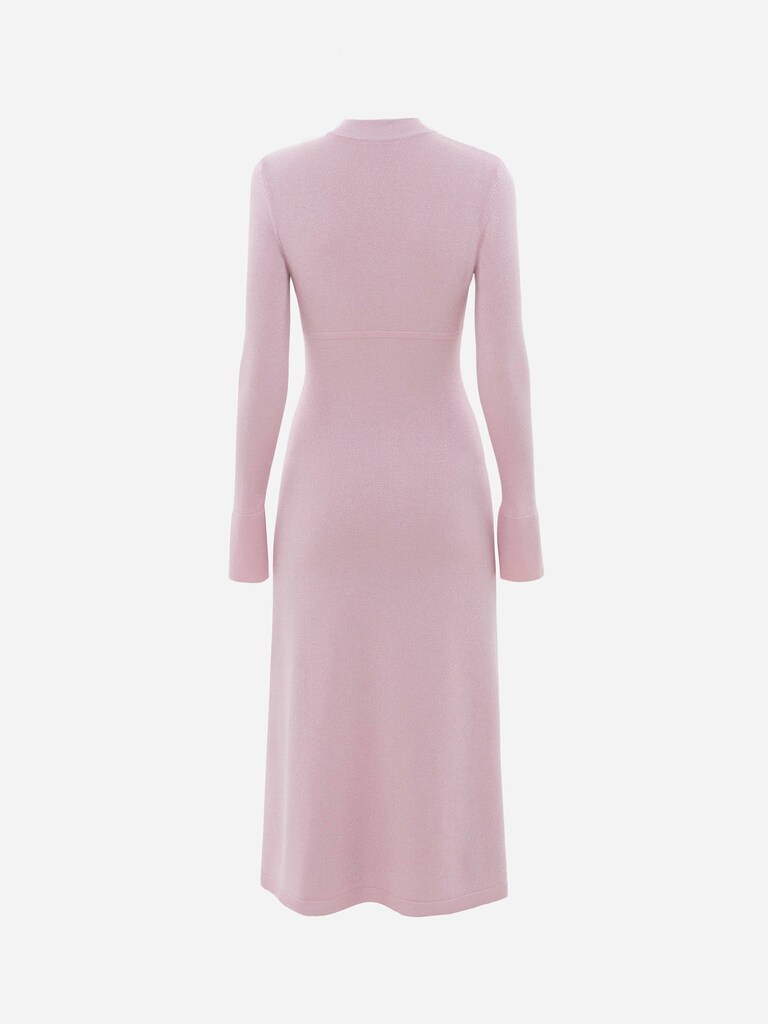 Viscose midi dress with small matching buttons