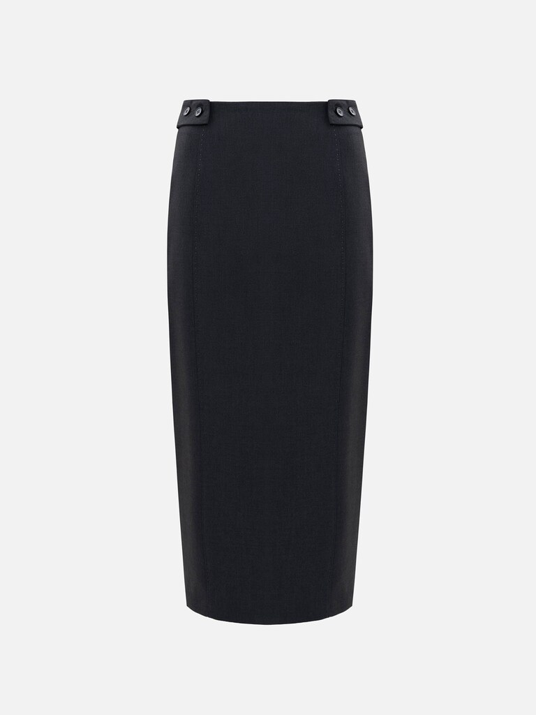 Юбка миди с пуговицами на поясе