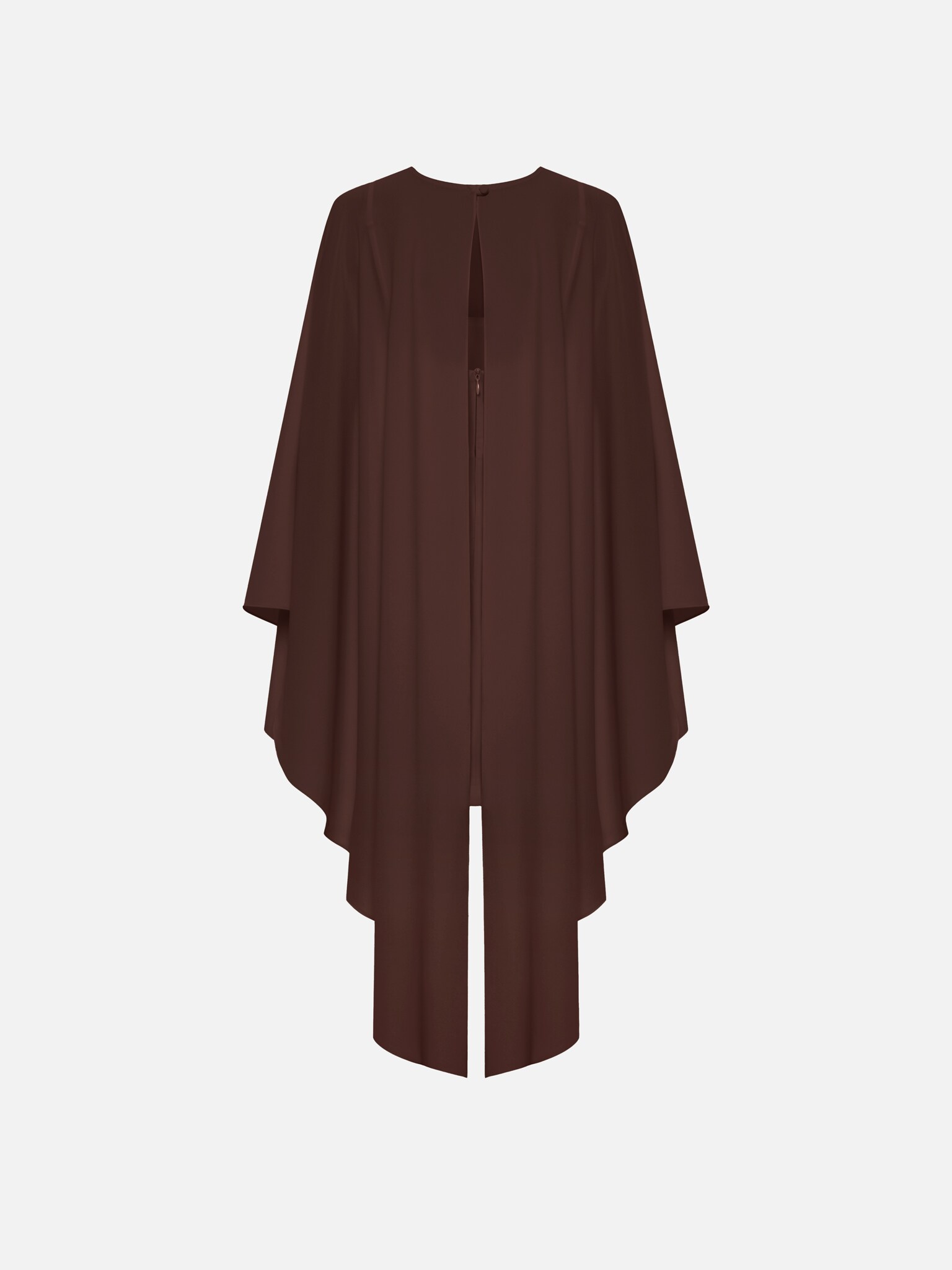 Платье мини со струящимся кейпом