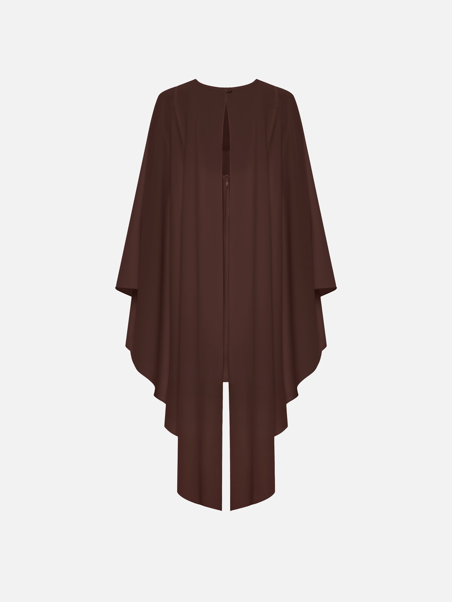 Платье мини со струящимся кейпом