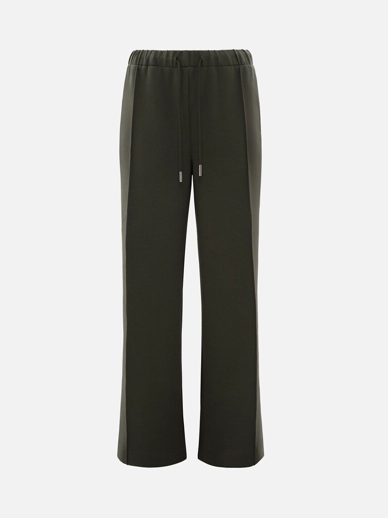 Loose french terry trousers with stitching on the pant legs