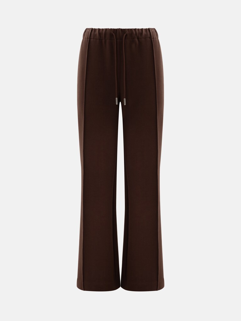 Loose french terry trousers with stitching on the pant legs
