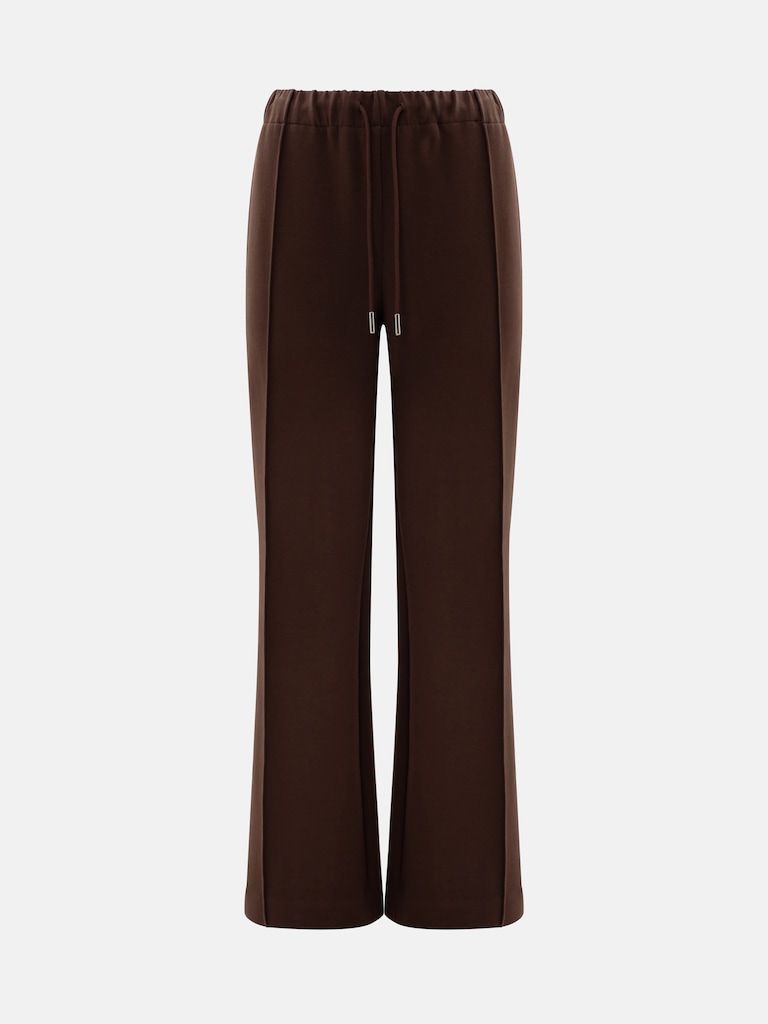 Свободные брюки из футера со строчками на штанинах