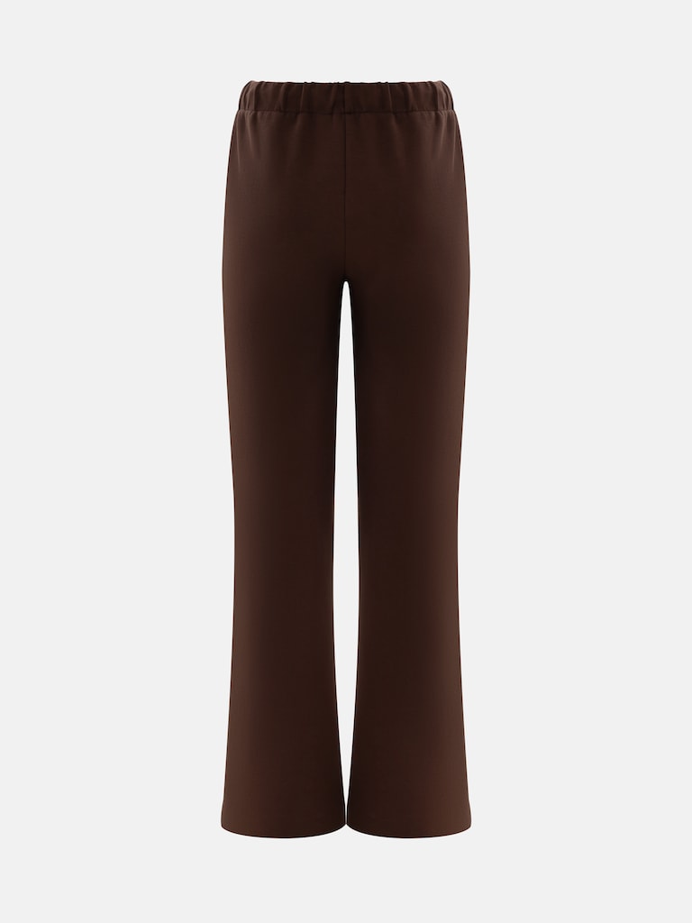 Свободные брюки из футера со строчками на штанинах