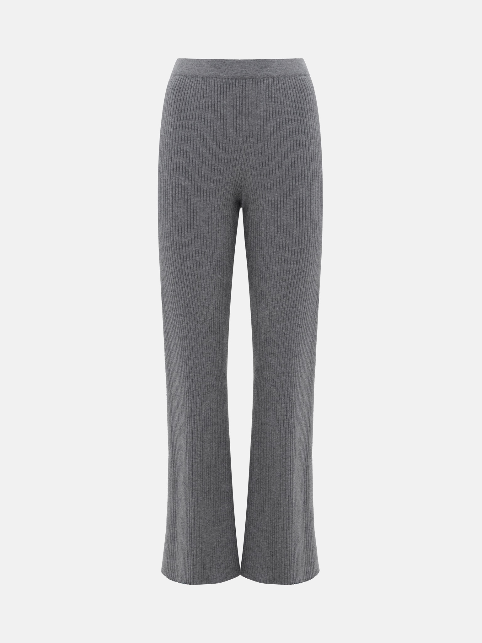 Rozkloszowane dzianinowe spodnie