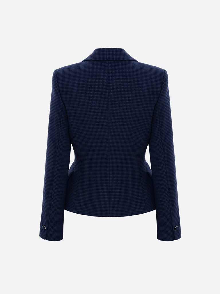 Двубортный жакет из ткани в клетку