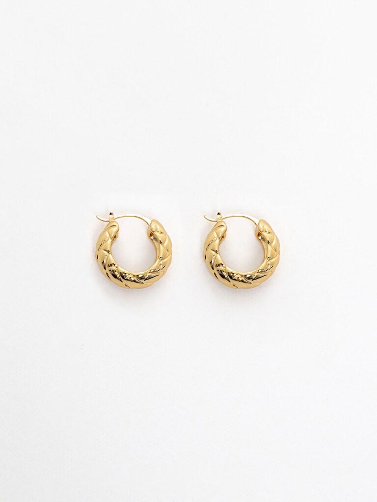 Textured metal hoop earrings