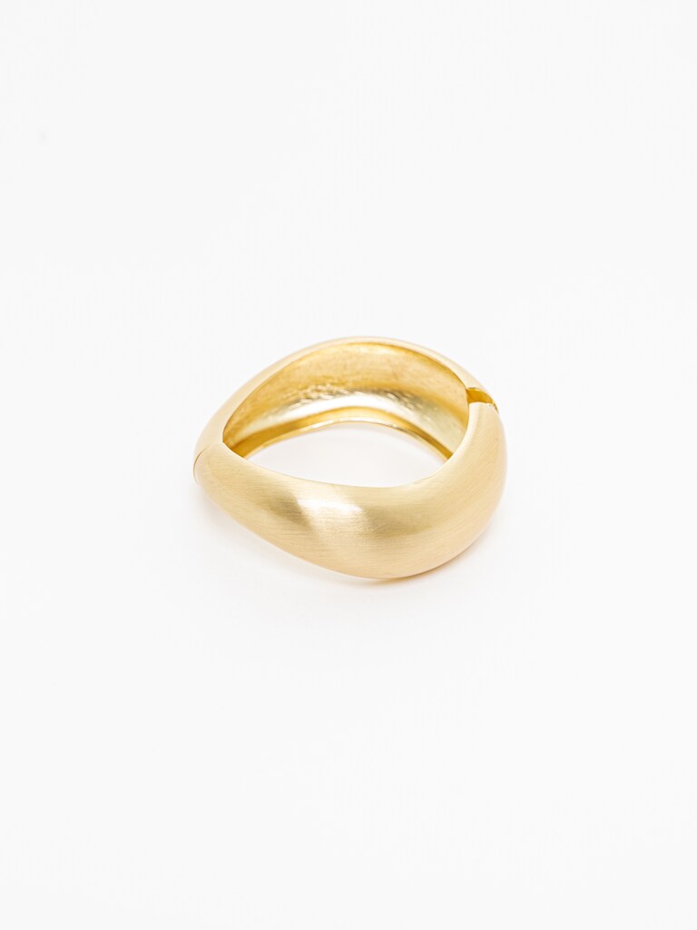 Curved matte metal bracelet