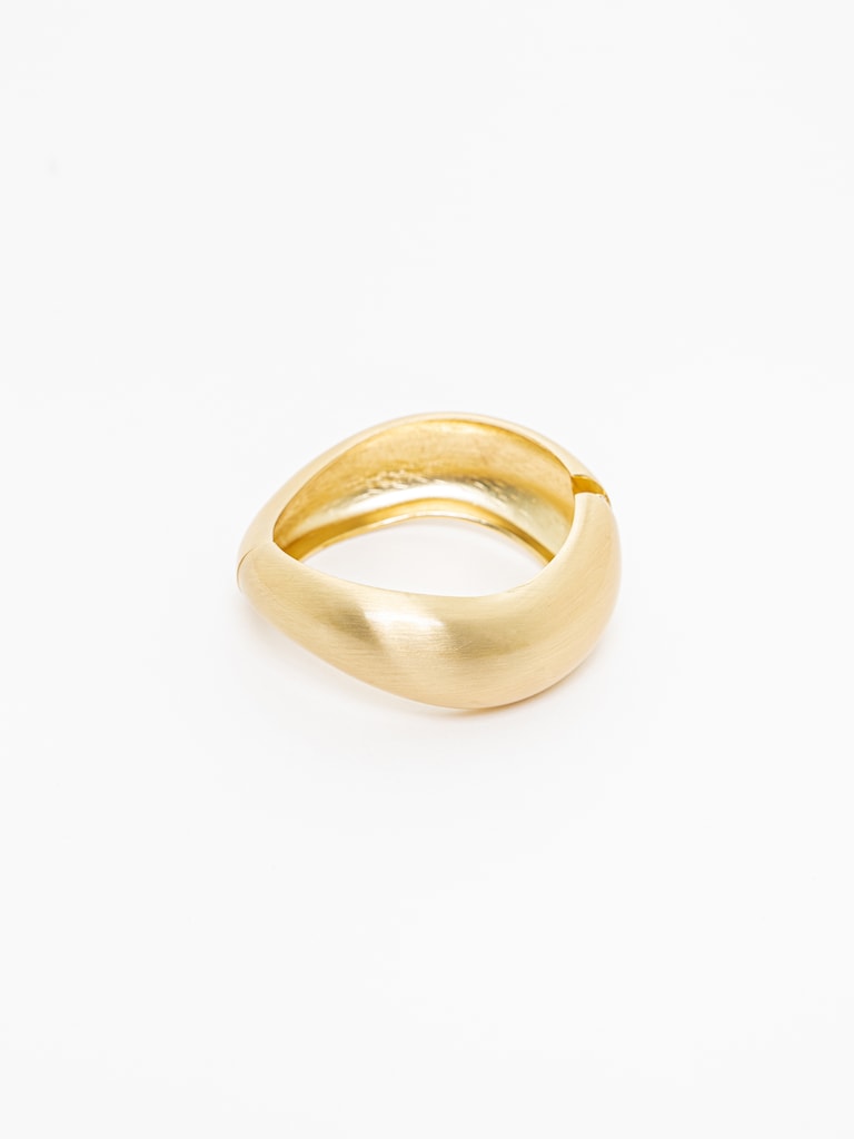 Curved matte metal bracelet