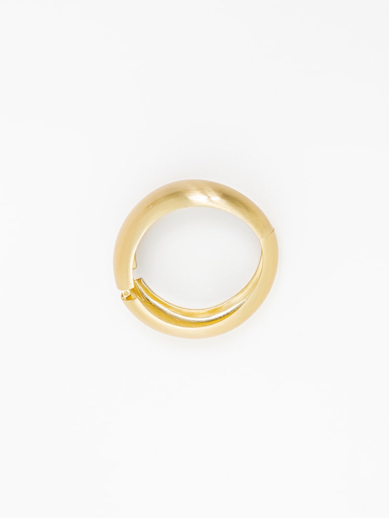 Curved matte metal bracelet