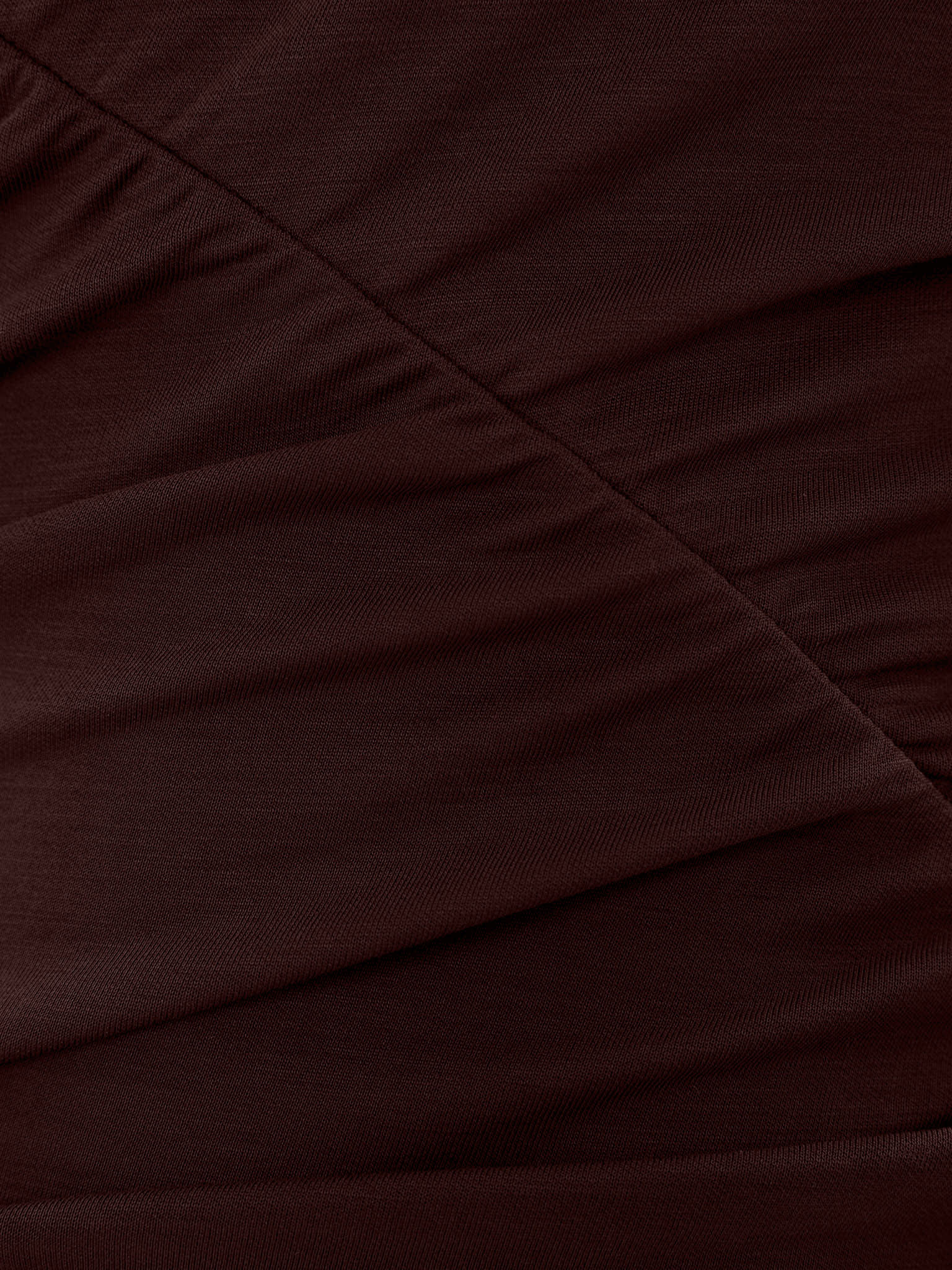 Jersey mini dress with asymmetrical gathering at the front