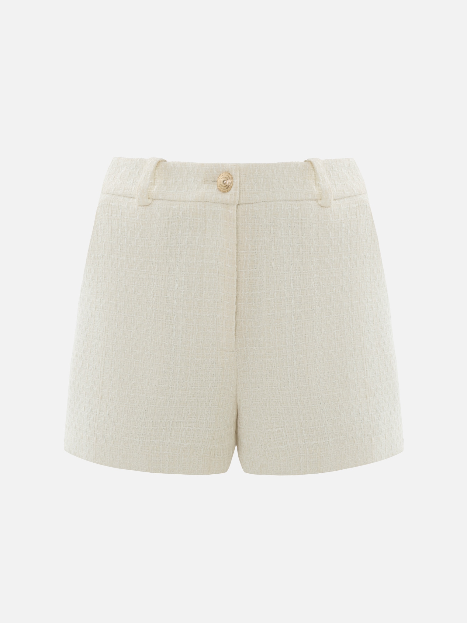 Tweed mini shorts with golden fittings :: LICHI - Online